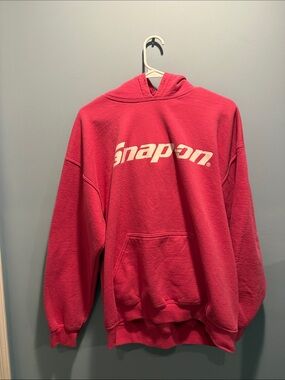 Snap On Hoodie in Bright Pink with White Logo